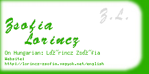 zsofia lorincz business card